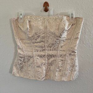 White House Black Market lace bustier size 4 Color beige SKU 106